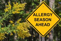 Seasonal spring allergy sign