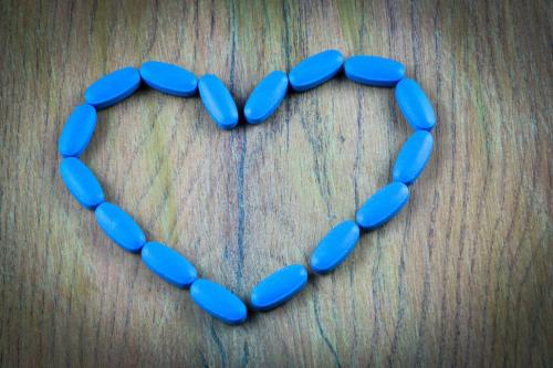 Blue pill heart