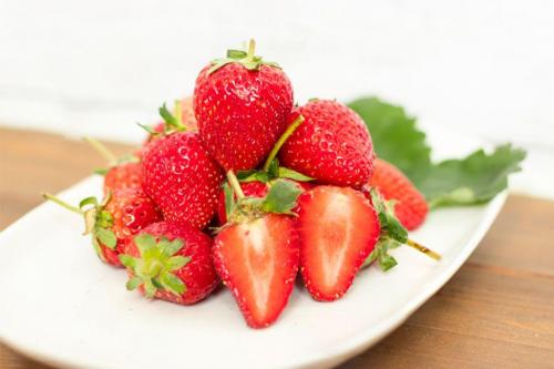 Strawberries on plate