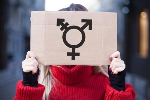 Cardboard transgender symbol