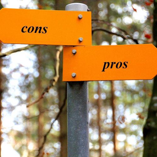 Pros and cons sign